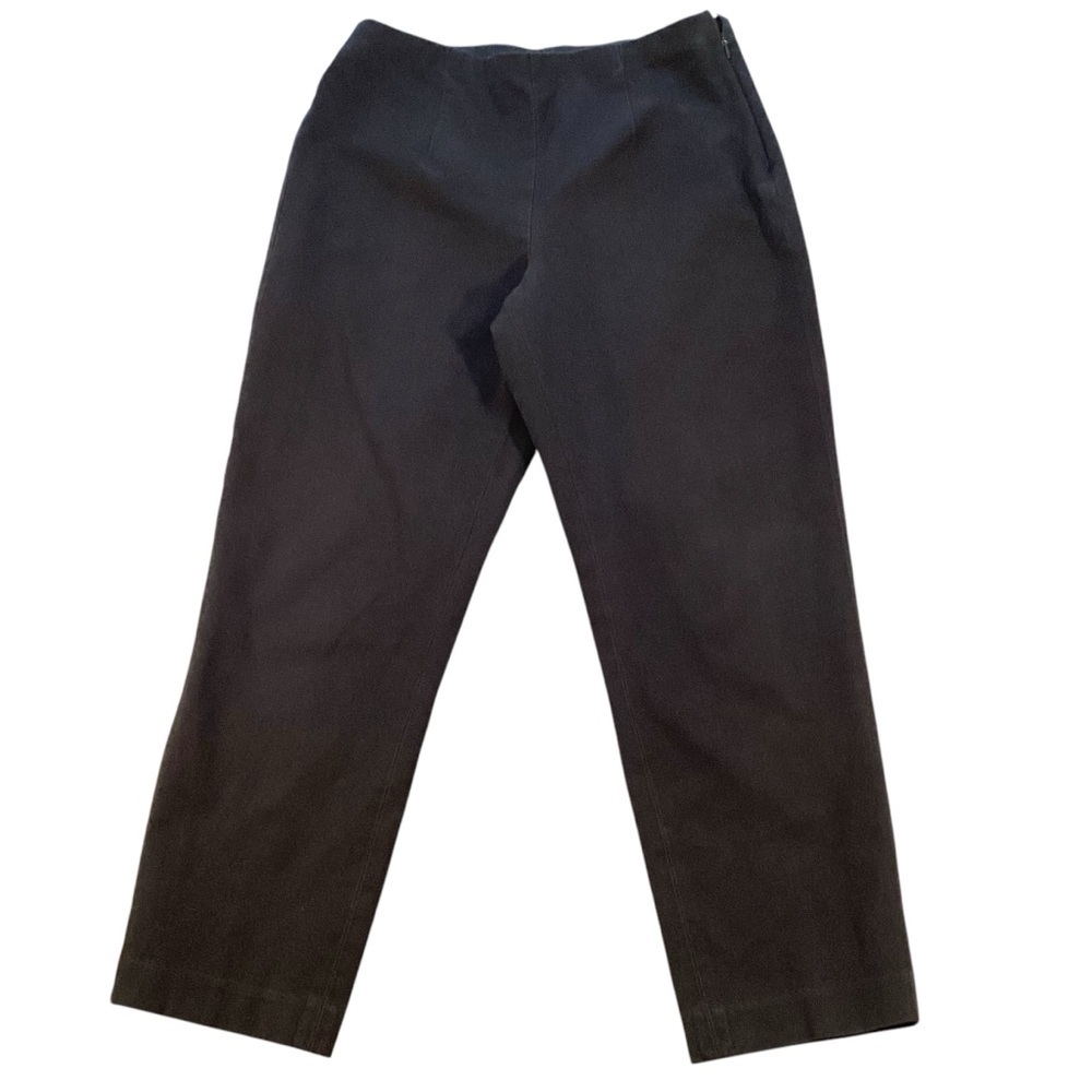 Eddie Bauer‎ Bremerton Fit Black Side Zip Stretch Twill Ankle Pants Size 10P